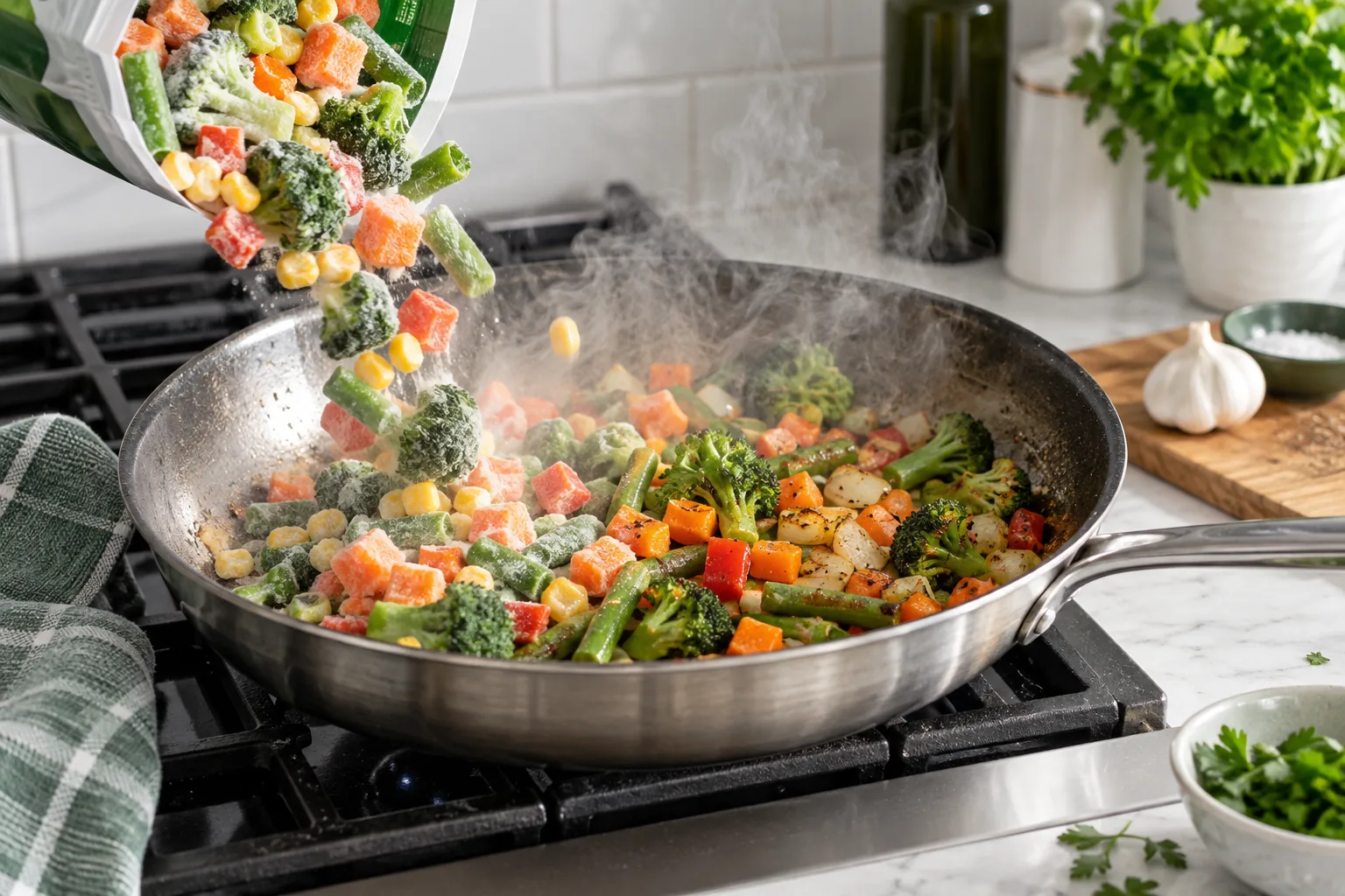 Can You Saute Frozen Vegetables? Pan Method and Moisture Control - original editorial illustration.